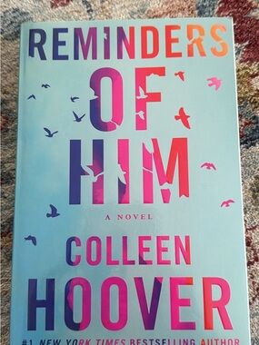 "Reminders of Him" Wall Art Print - Pink & Purple on Light Blue